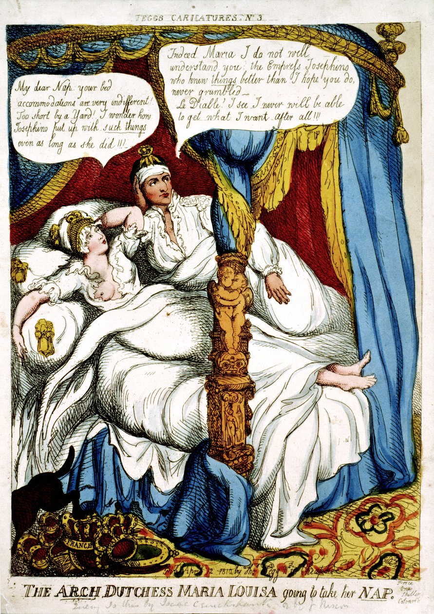 The Arch Duchess Maria Louisa Going to Take Her Nap by Isaac Cruikshank