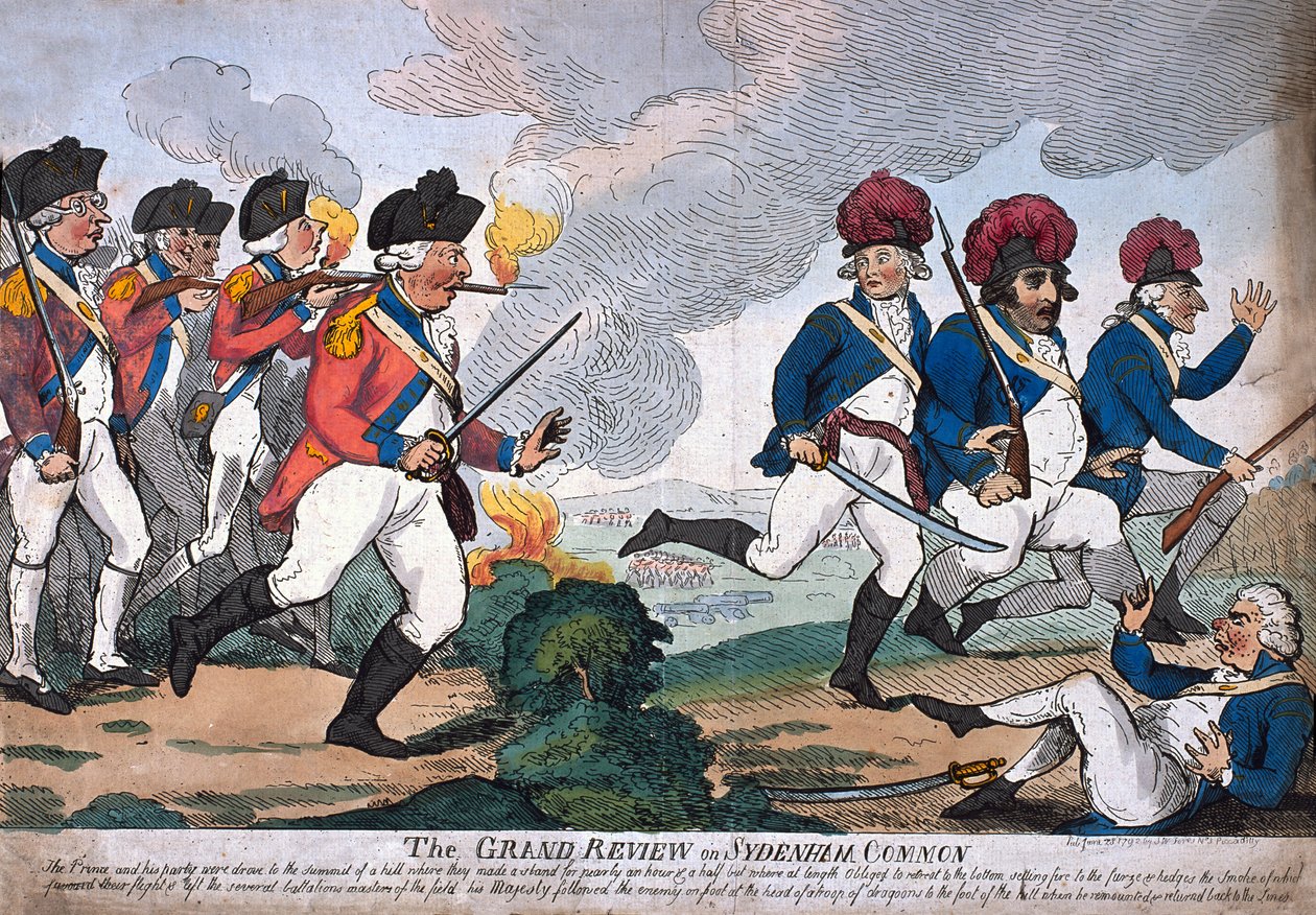 The Grand Review on Sydenham Common by Isaac Cruikshank