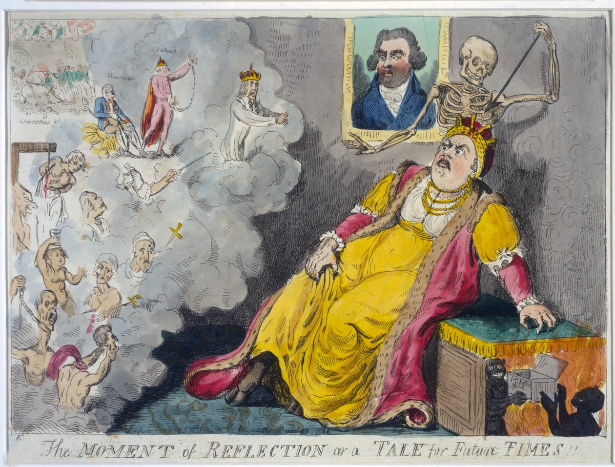 The Moment of Reflection or a Tale for Future Times by Isaac Cruikshank