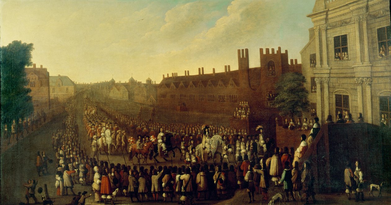 The Restoration of Charles II (1630-85) at Whitehall on 29 May 1660, c.1660 by Isaac Fuller