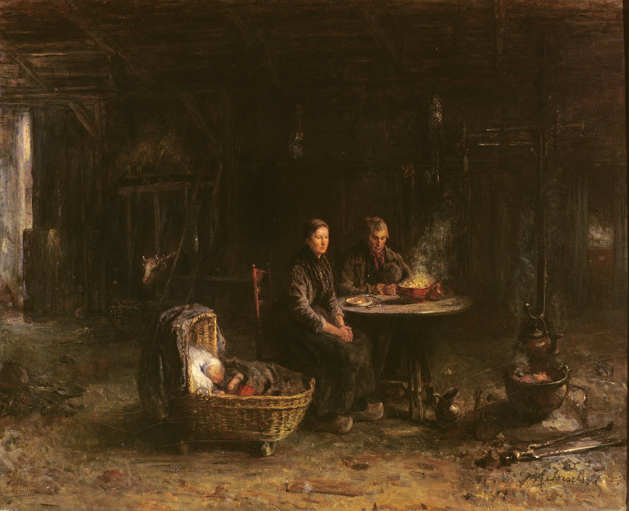 Lunch at a Farm in Karlshaven near Delden by Isaac Israels