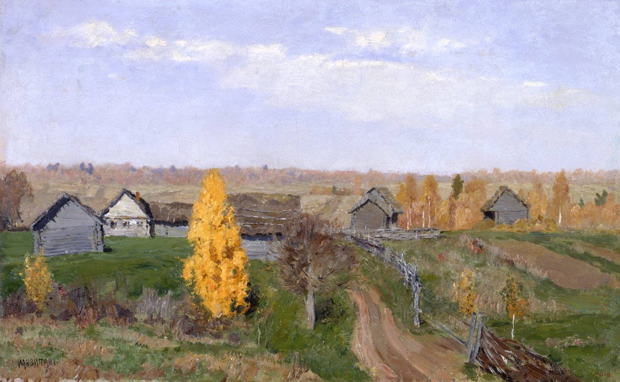 Golden Autumn, Slobodka by Isaak Ilyich Levitan