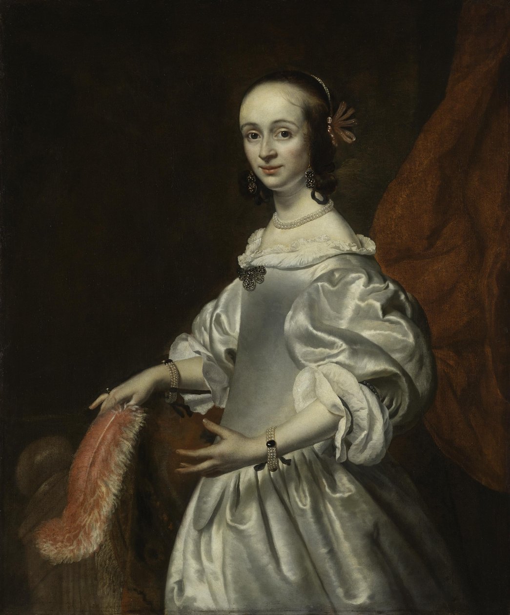 Portrait of a young lady by Isaac Luttichuys