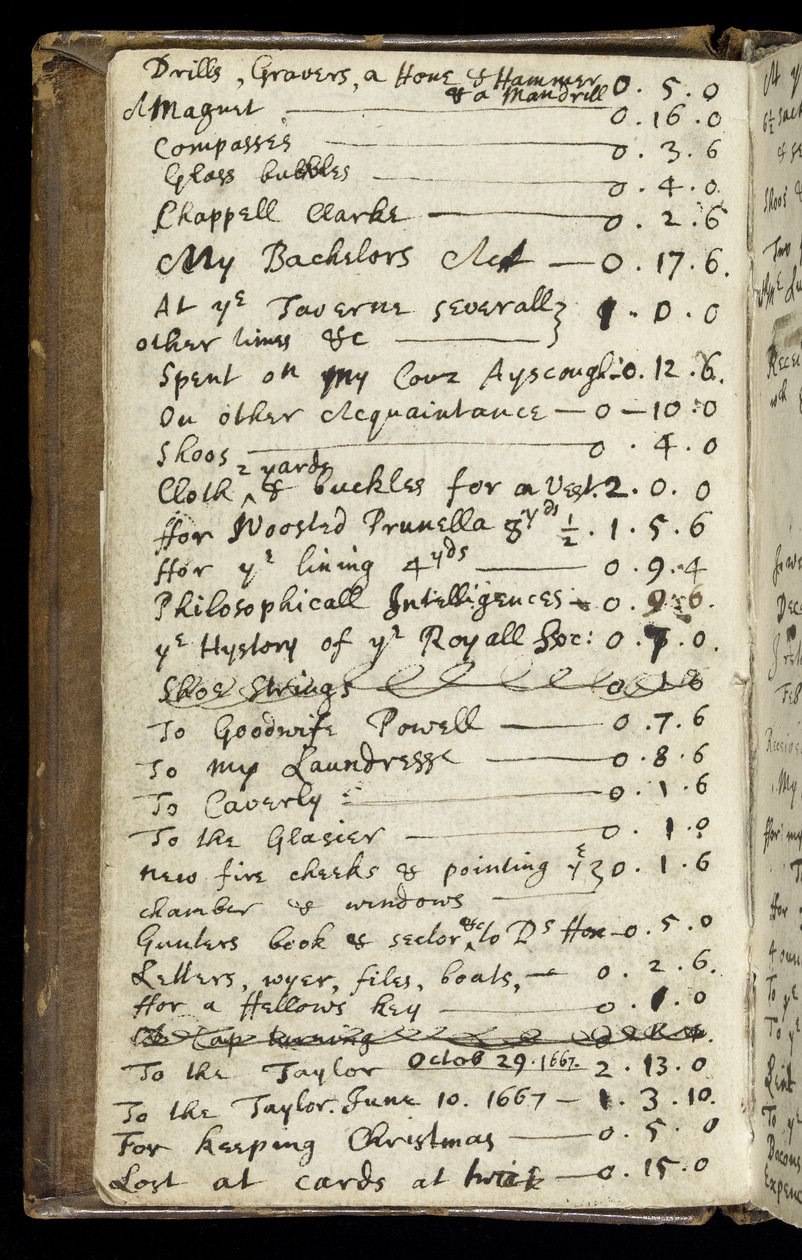 Page from a Notebook, c.1665-68 by Isaac Newton