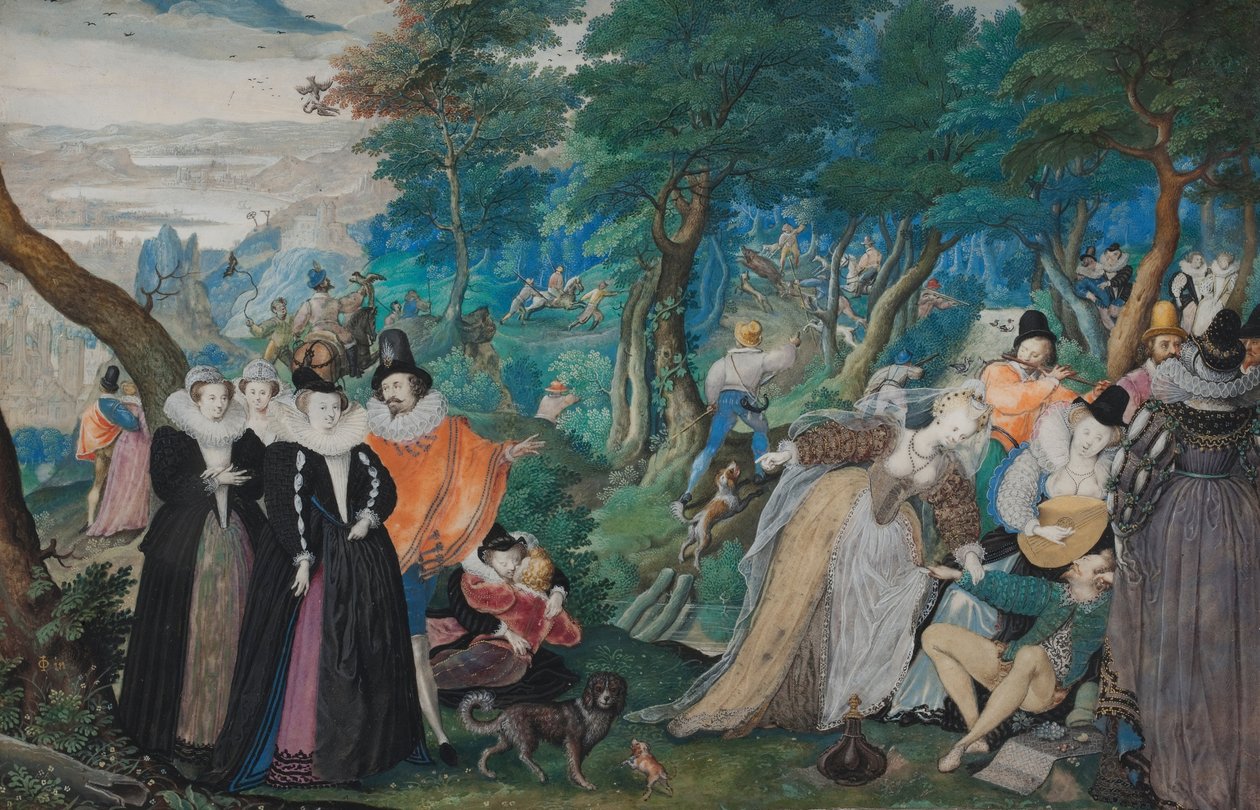 A Party in the Open Air: Allegory on Conjugal Love by Isaac Oliver