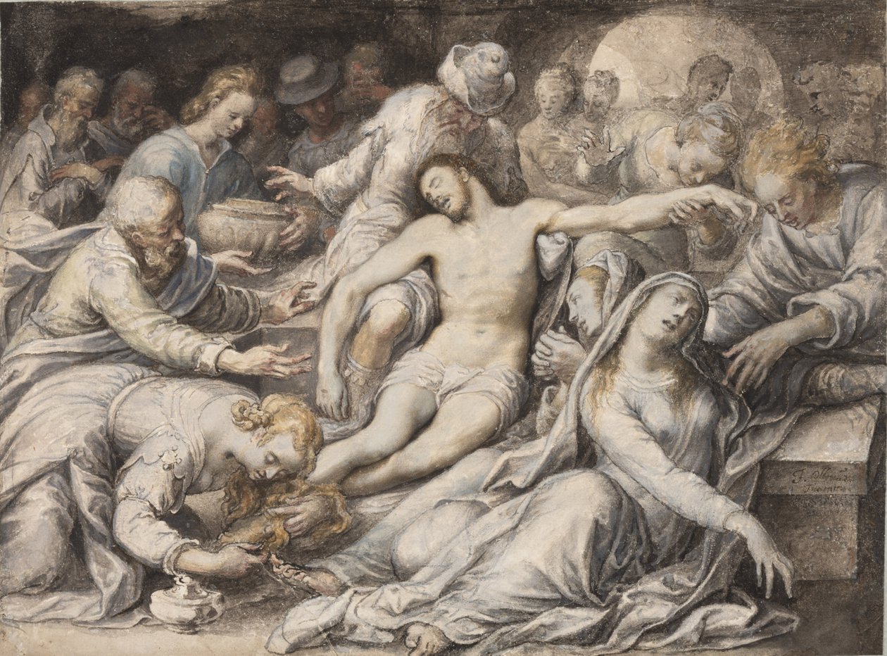 The Lamentation over the Dead Christ by Isaac Oliver