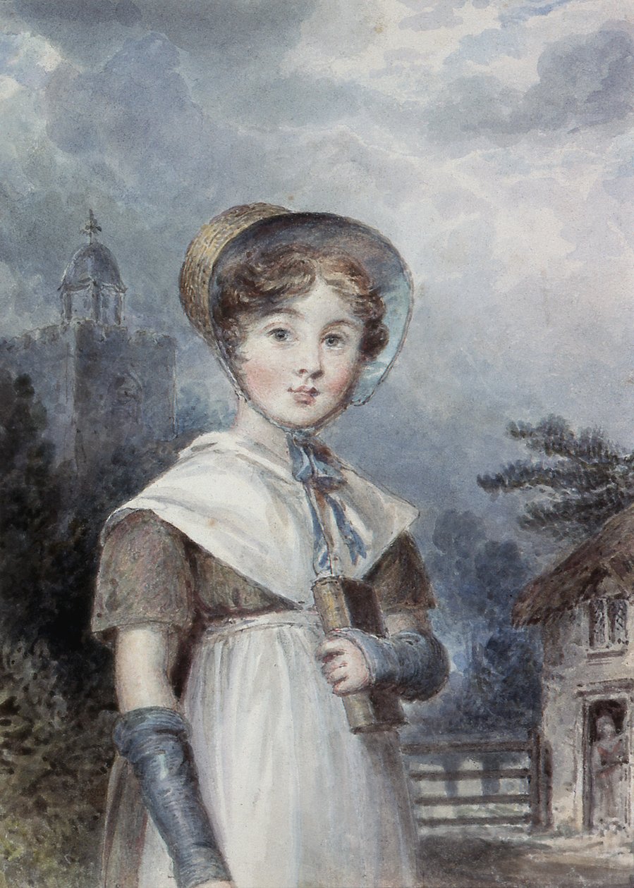 Little Girl in a Quaker Costume, Holding a Bible by Isaac Pocock