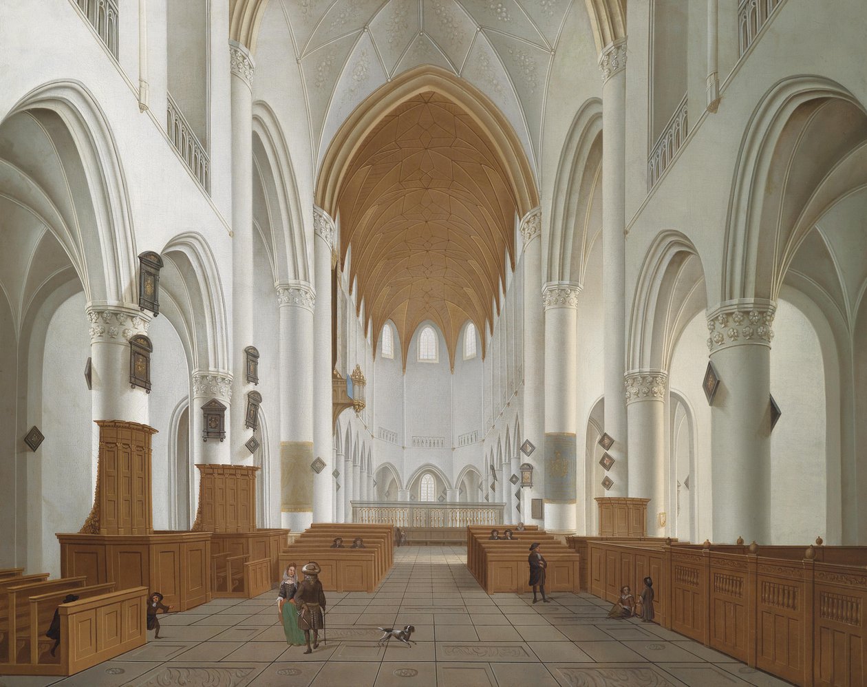 Interior of St. Bavo Church in Haarlem by Isaac van Nickele