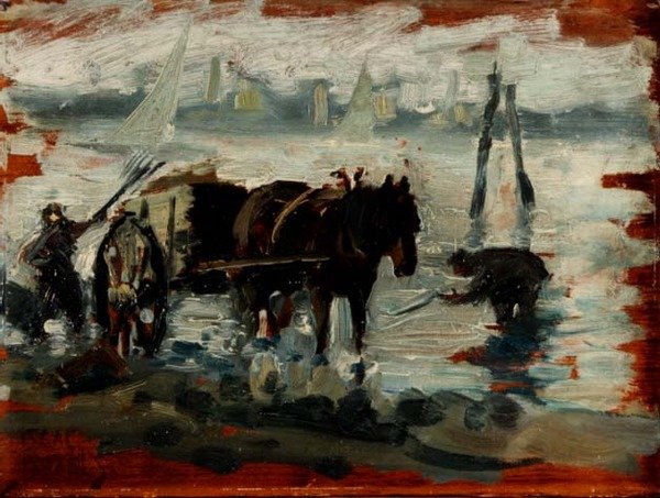 Gathering Kelp by Isaac (circle of) Israels