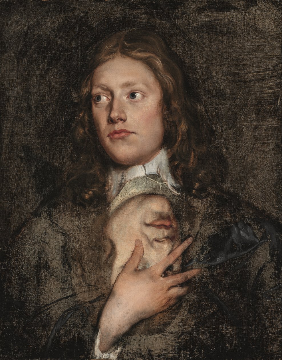 Portrait of a Gentleman, Bust-Length, with a Further Portrait Beneath by Isaac Fuller
