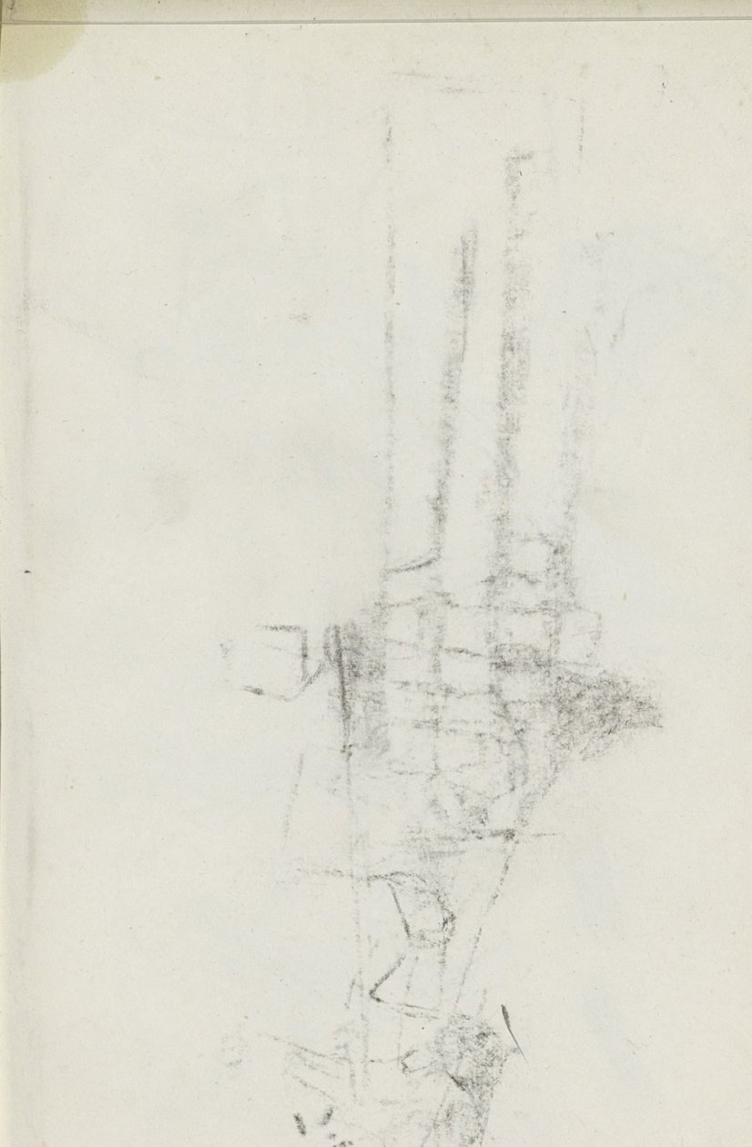 Abklatsch van de krijttekening op blad 25 verso by Isaac Israels