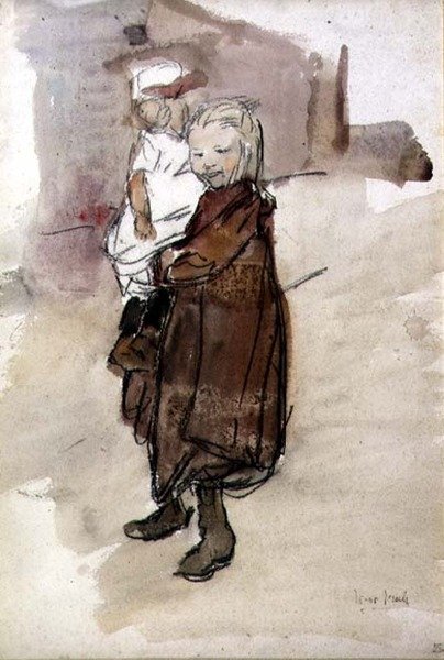 Girl and Child by Isaac Israels