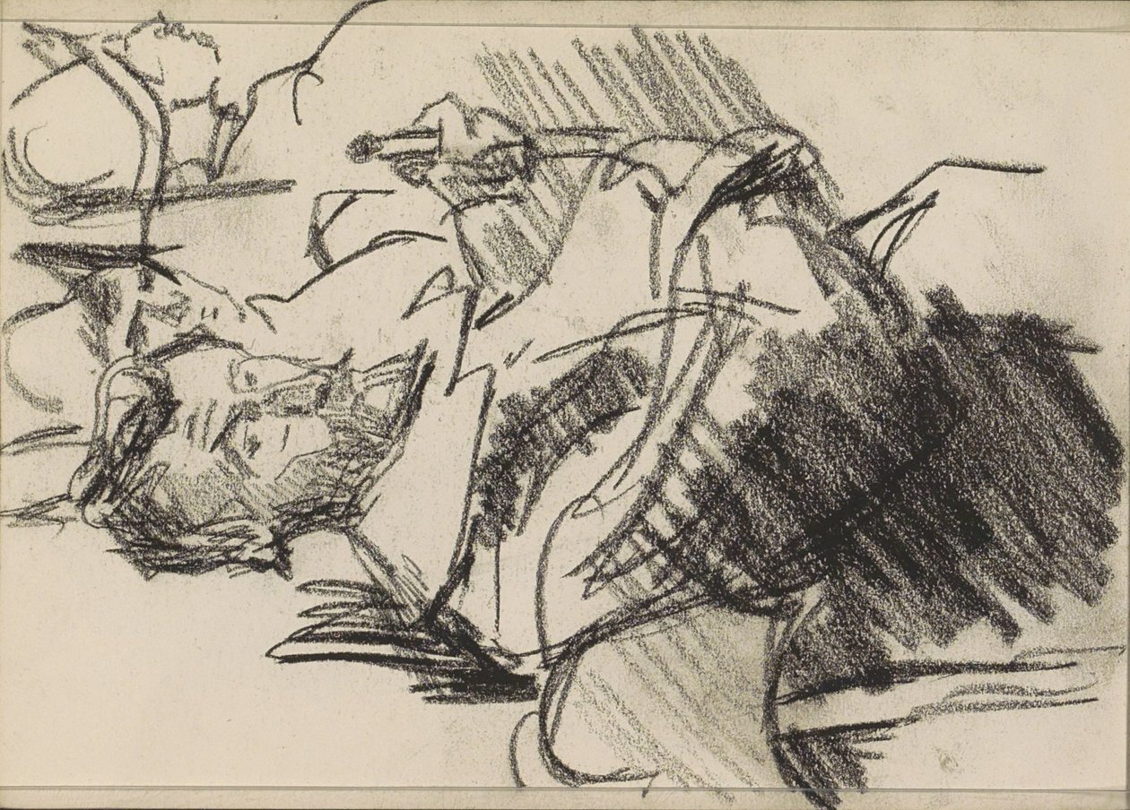 Man with Beard and Two Men in Armor by Isaac Israels