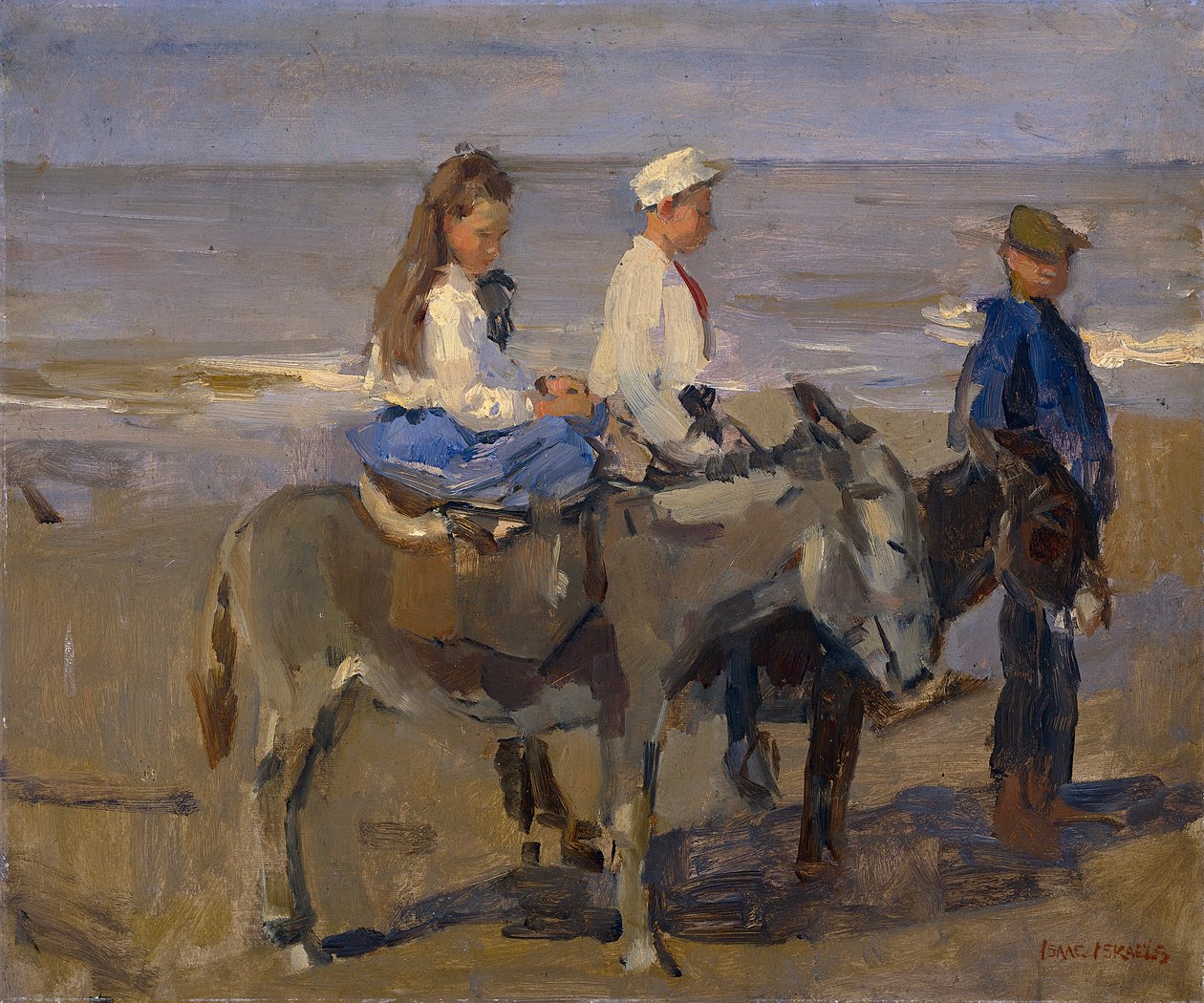 Boy and Girl on Donkeys by Isaac Israels