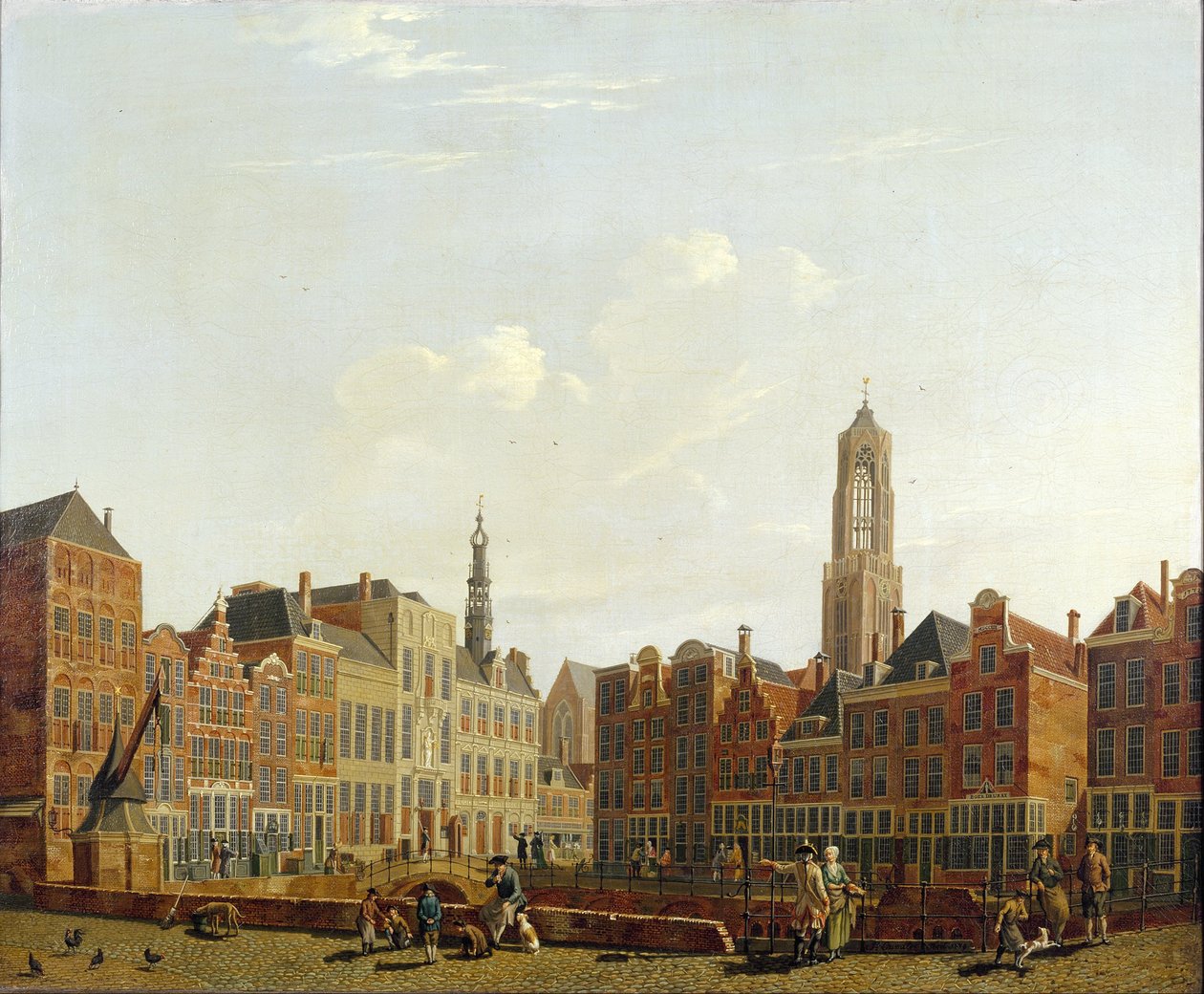 Utrecht Town Hall Bridge with Surroundings by Isaac Ouwater