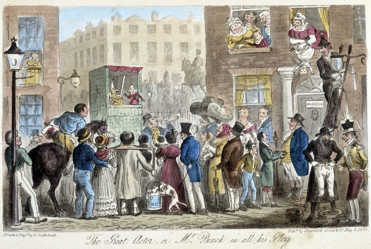 Guignol in the Streets of London (Illustration in 
