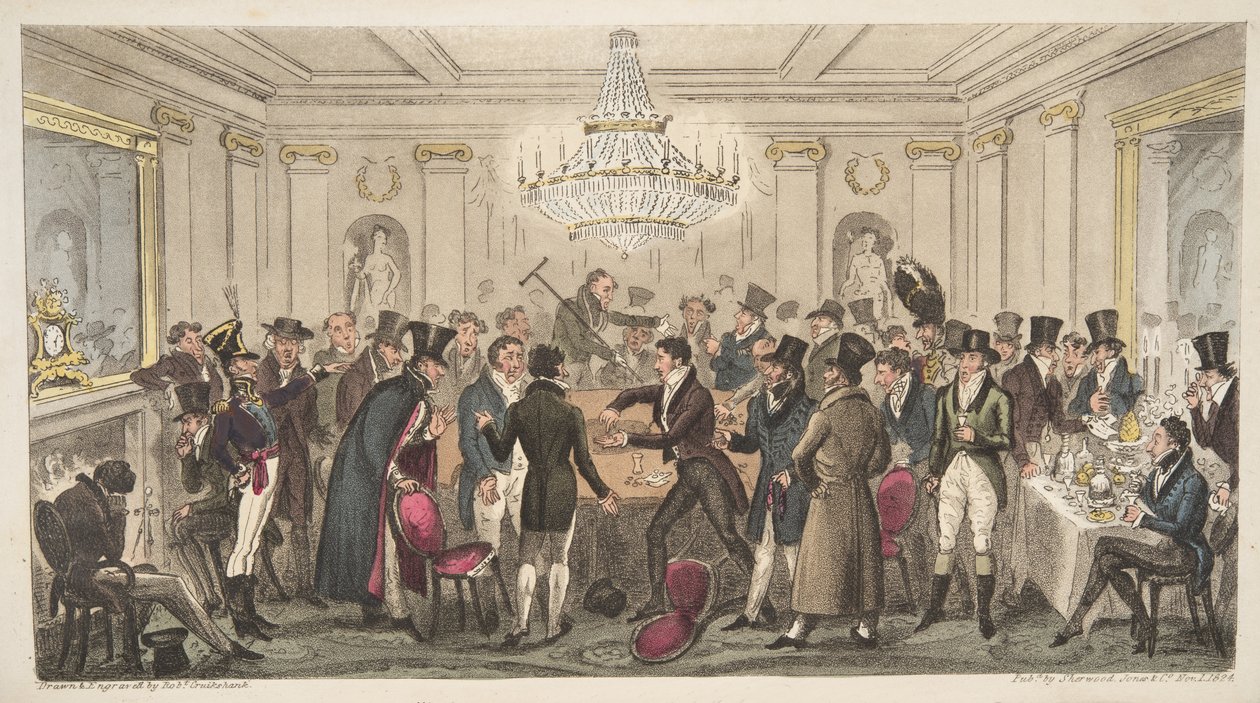 Interior of a Modern Hell - vide. The Cogged Dice, from The English Spy by Isaac Robert Cruikshank