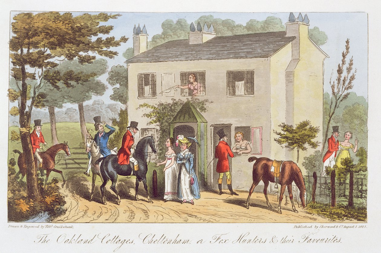 The Oakland Cottages, Cheltenham, or Fox Hunters and their Favourites, from 
