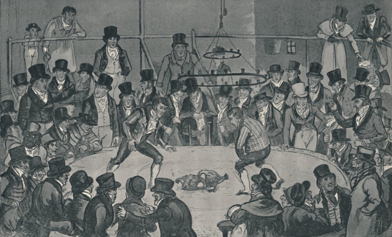 At the Royal Cockpit, 1821 by Isaac, Robert and George Cruikshank