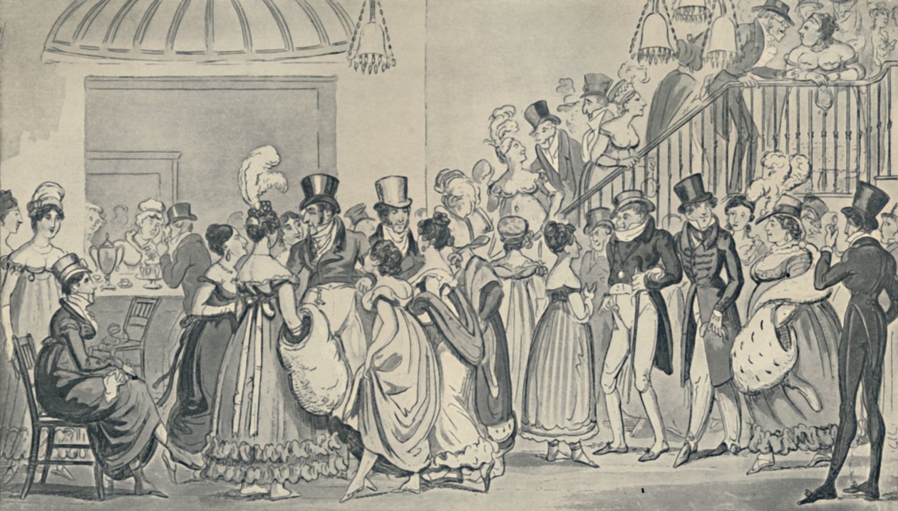 In the Saloon at Covent Garden by Isaac, Robert and George Cruikshank