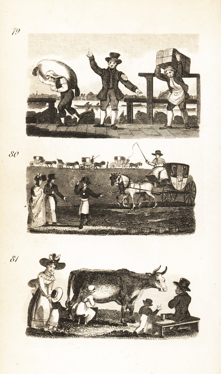 Waterman, Ticket Porter, Fellowship Porter, Coachstand and New Milk from the Cow by Isaac Taylor