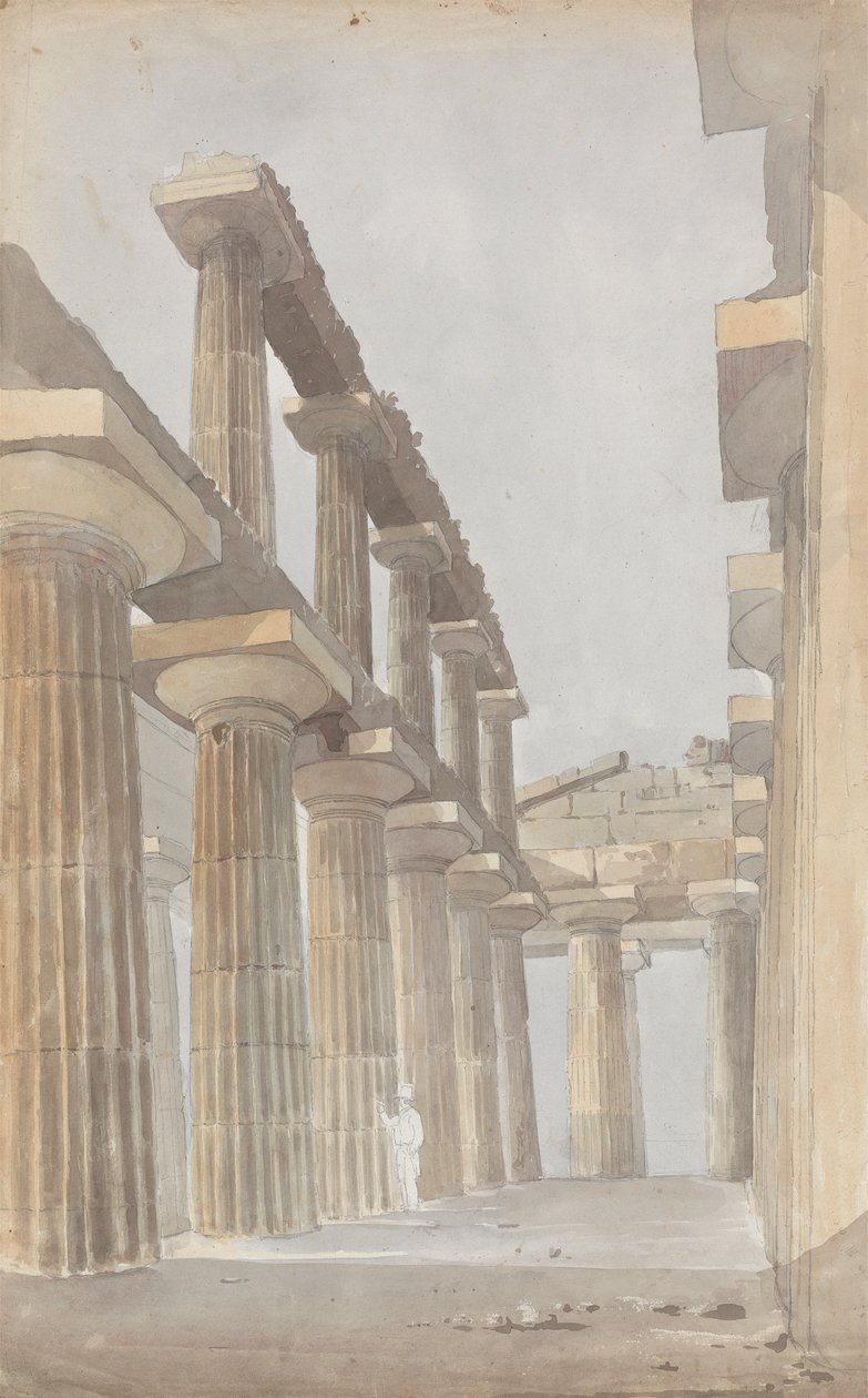 Interior of the Great Temple at Paestum by Isaac Weld