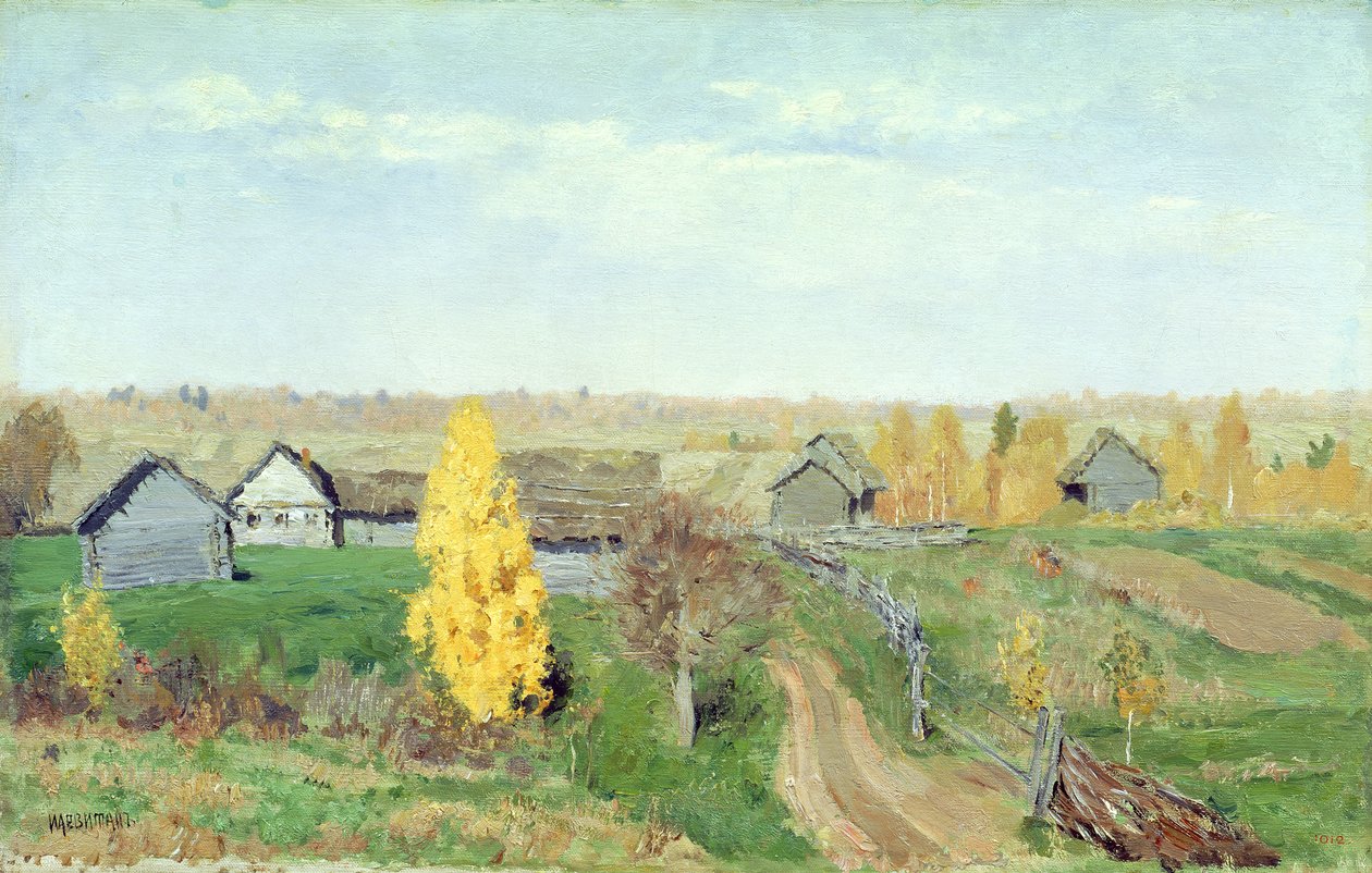 Golden Autumn in the Village by Isaak Ilyich Levitan