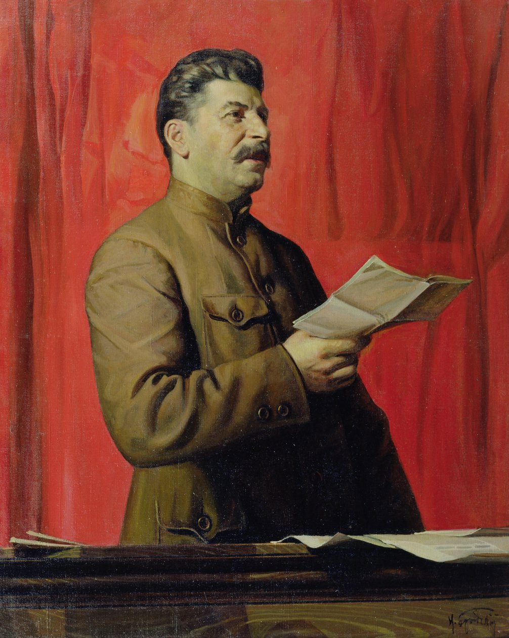 Portrait of Josif Stalin by Isaak Israilevich Brodsky