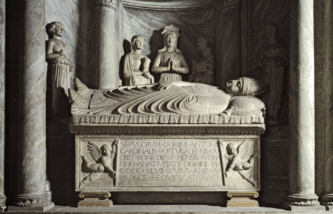 Sarcophagus of the Portuguese Cardinal Antonio Martino de Chavez by Isaia da Pisa by Isaia da Pisa
