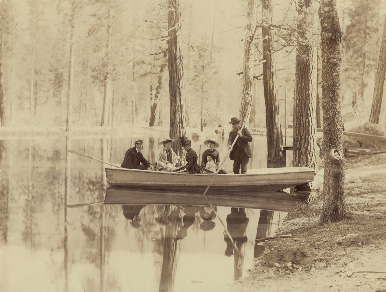 Scene on Stella Lake, Wawona Station, 1880 by Isaiah Taber