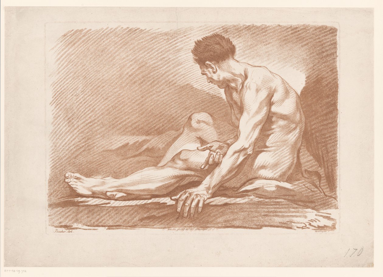 Study of a Seated Man by Isak Henningsen