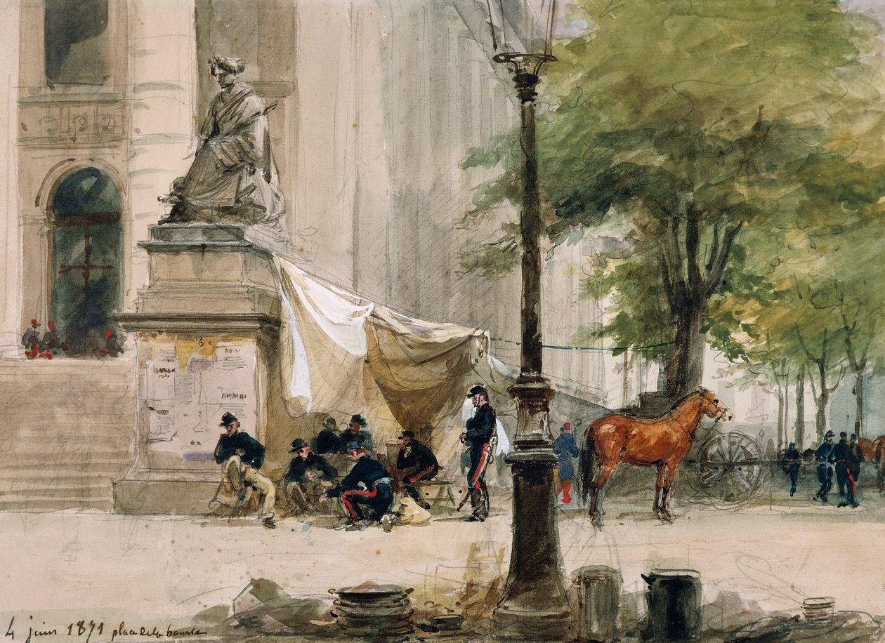 Encampment in Place de la Boure, June 4 by Isidore Pils