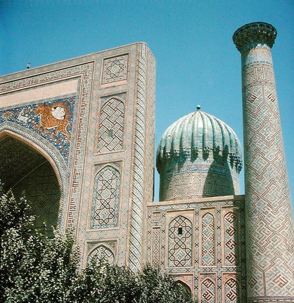 Facade of the Shirdar Madrasa, Timurid period, Rigestan Square by Islamic School