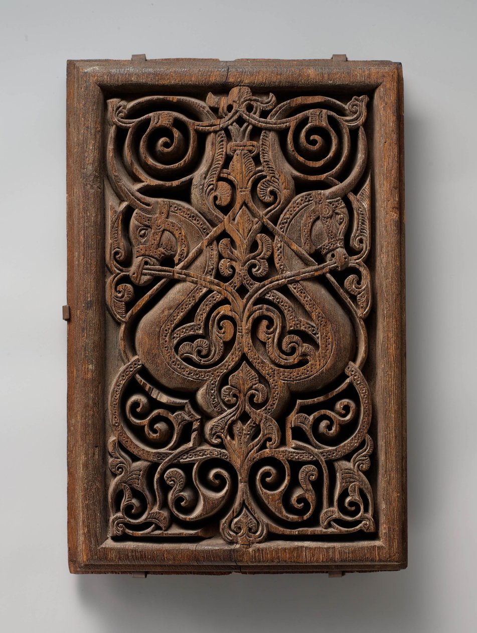 Panel with Horse Heads by Islamic School