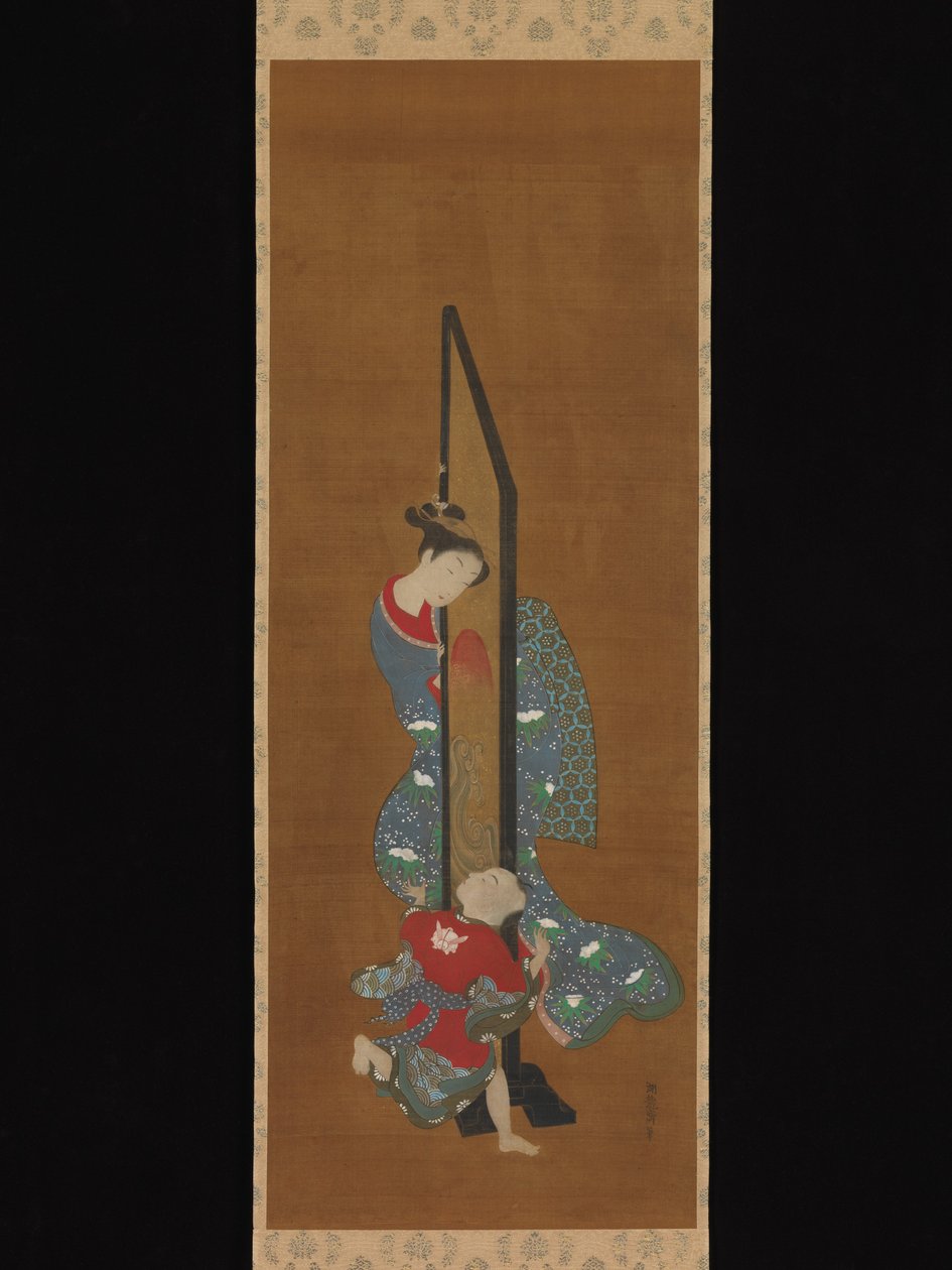 Mother and Child at Play by Isoda Koryusai