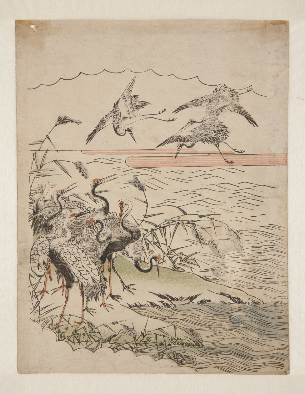 Returning Cranes by Isoda Koryusai