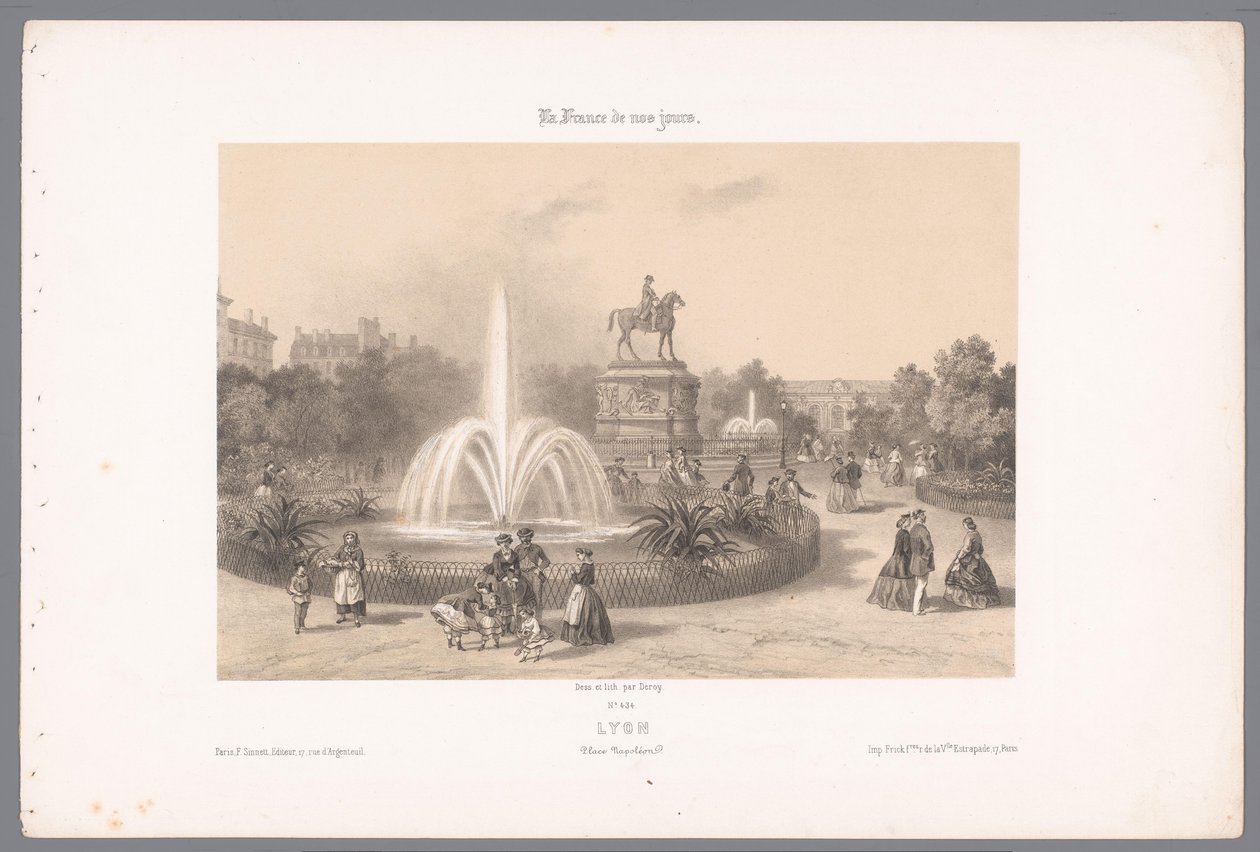 View of Place Napoléon in Lyon (Contemporary France) by Isodore Laurent Deroy