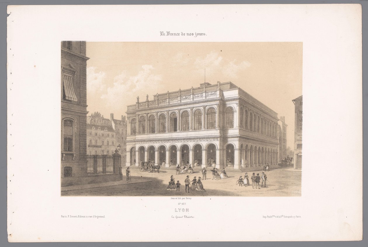 View of the Opera House of Lyon by Isodore Laurent Deroy