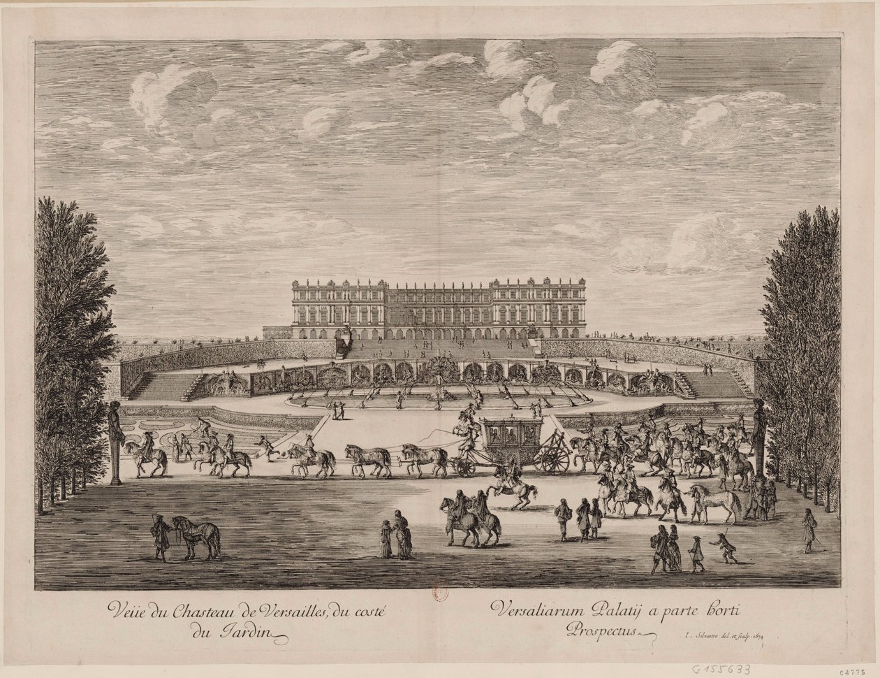 View of the Palace of Versailles from the Garden by Israël Silvestre