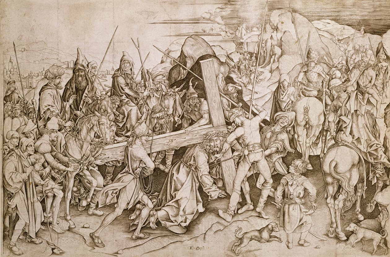 Christ Carrying His Cross by Israhel van Meckenem