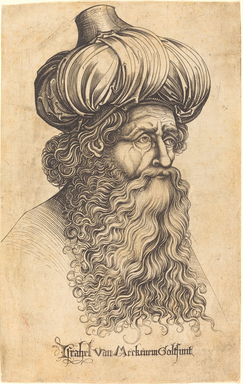 Head of an Aged Man, c. 1480-1490 by Israhel van Meckenem