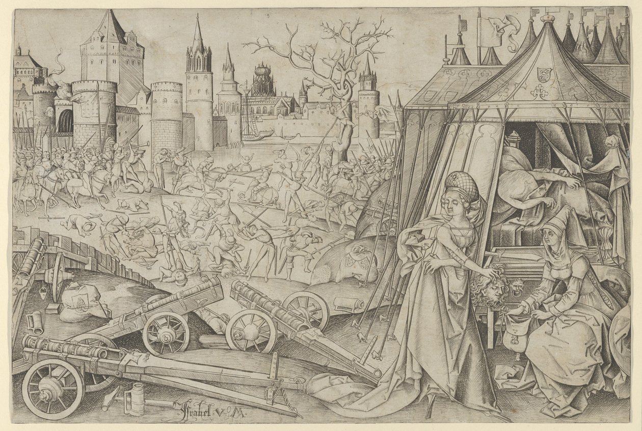 Judith with the Head of Holophernes by Israhel van Meckenem