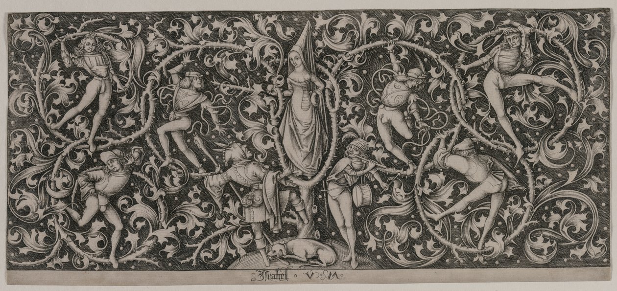 Ornament with Dance of the Lovers by Israhel van Meckenem