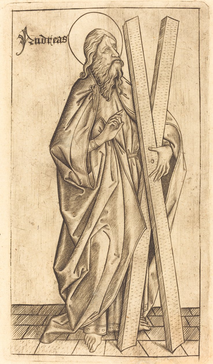 Saint Andrew by Israhel van Meckenem