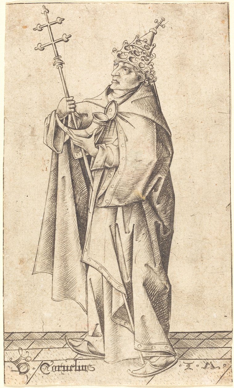 Saint Cornelius, c. 1470 by Israhel van Meckenem