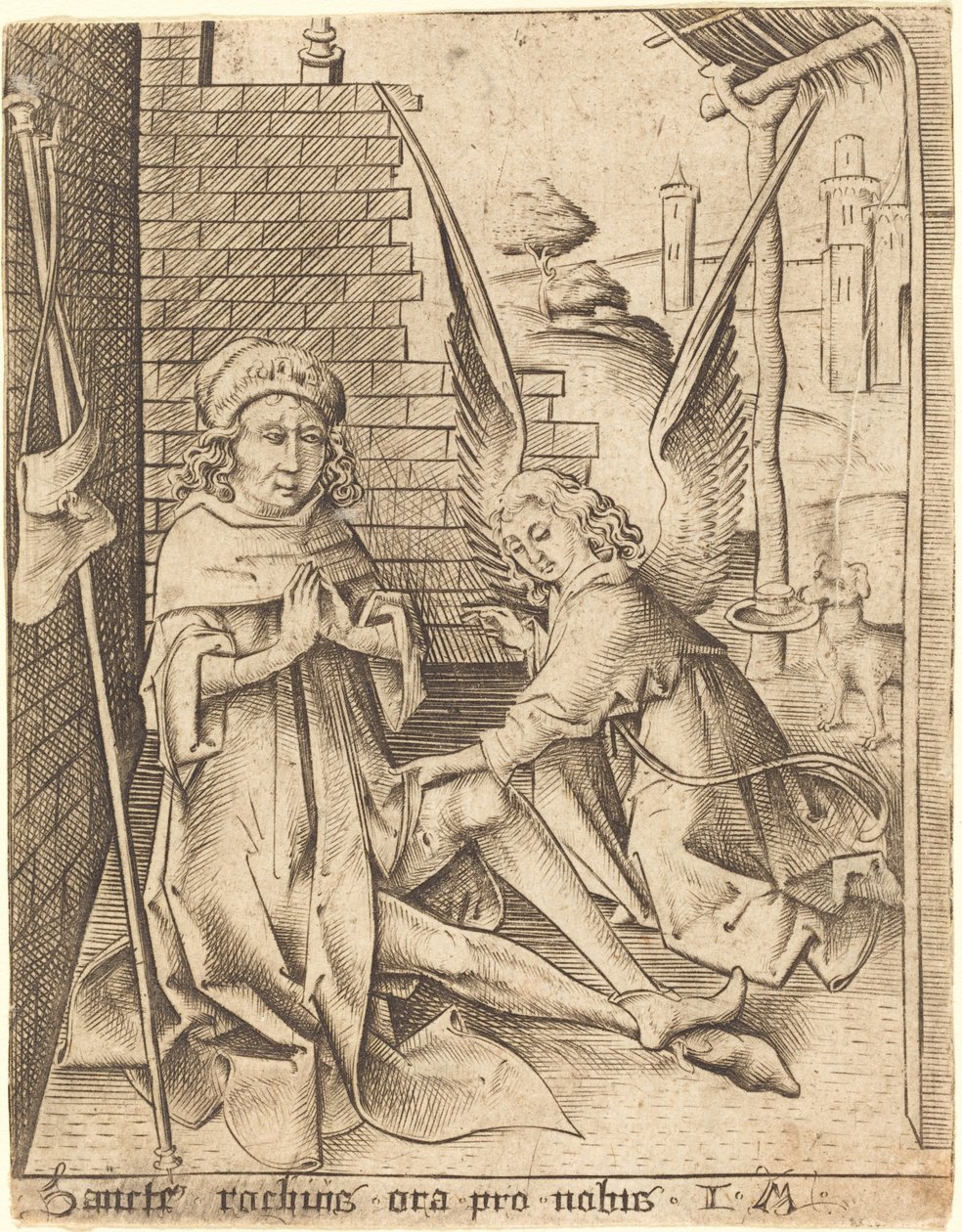 Saint Roch, c. 1490-1500 by Israhel van Meckenem