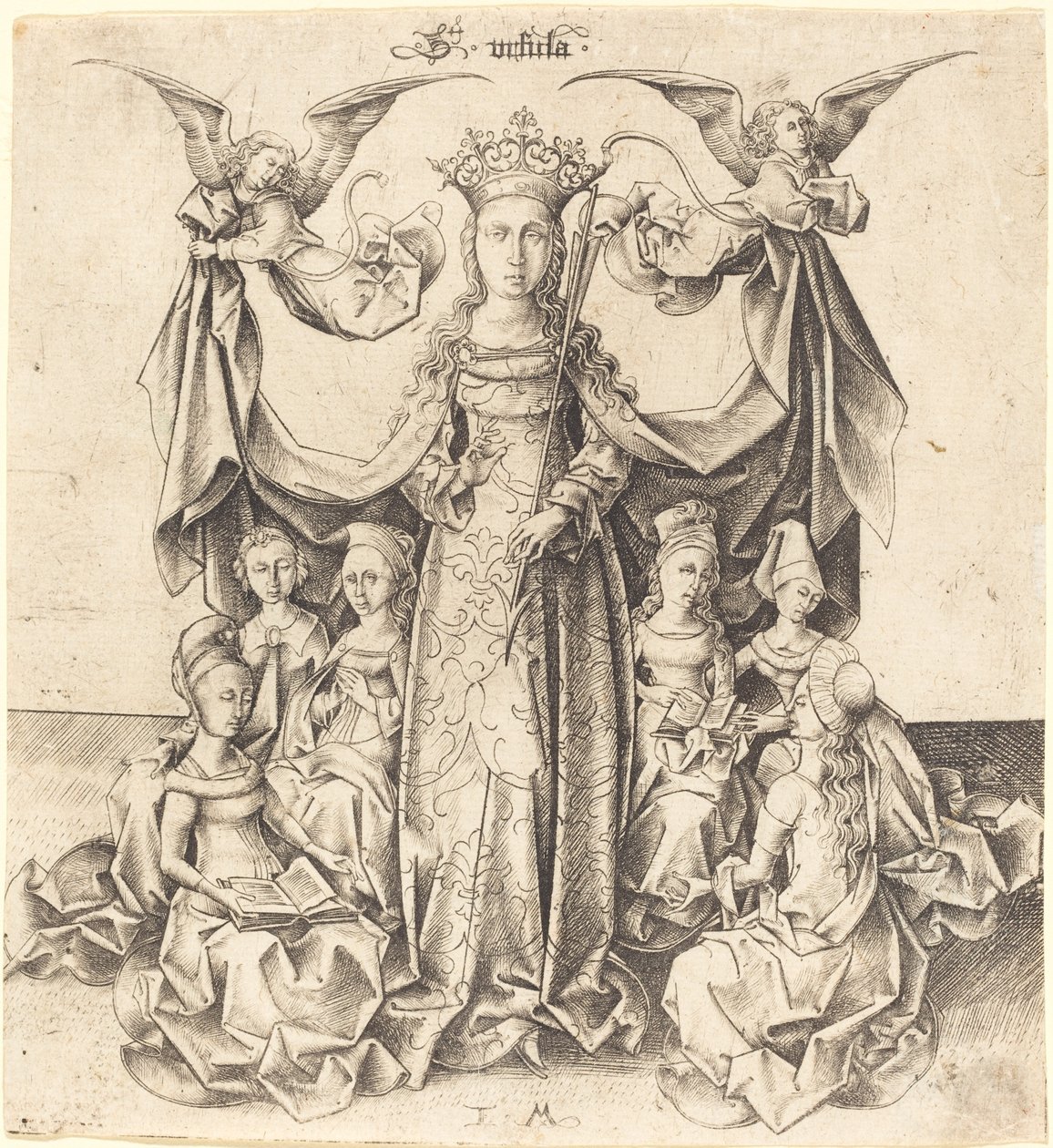 Saint Ursula and Her Maidens by Israhel van Meckenem