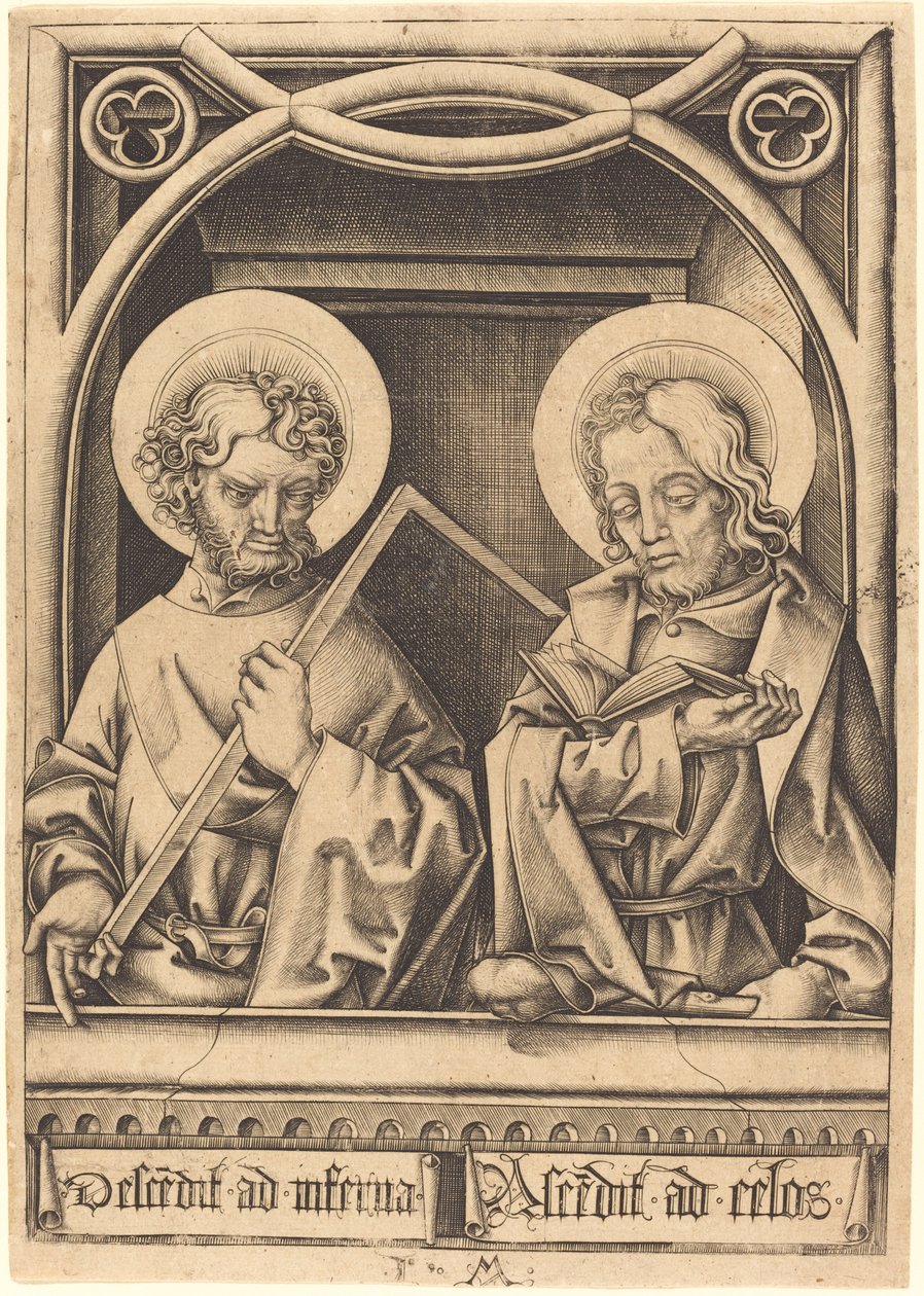 Saints Thomas and James the Less by Israhel van Meckenem