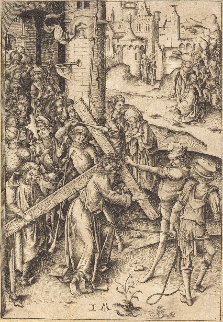 The Bearing of the Cross, c. 1480 by Israhel van Meckenem