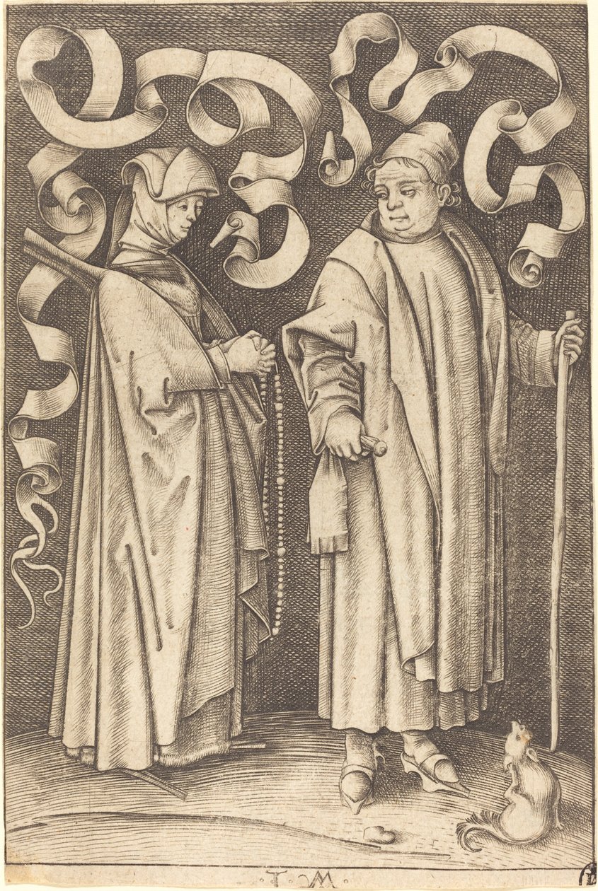 The Churchgoers by Israhel van Meckenem
